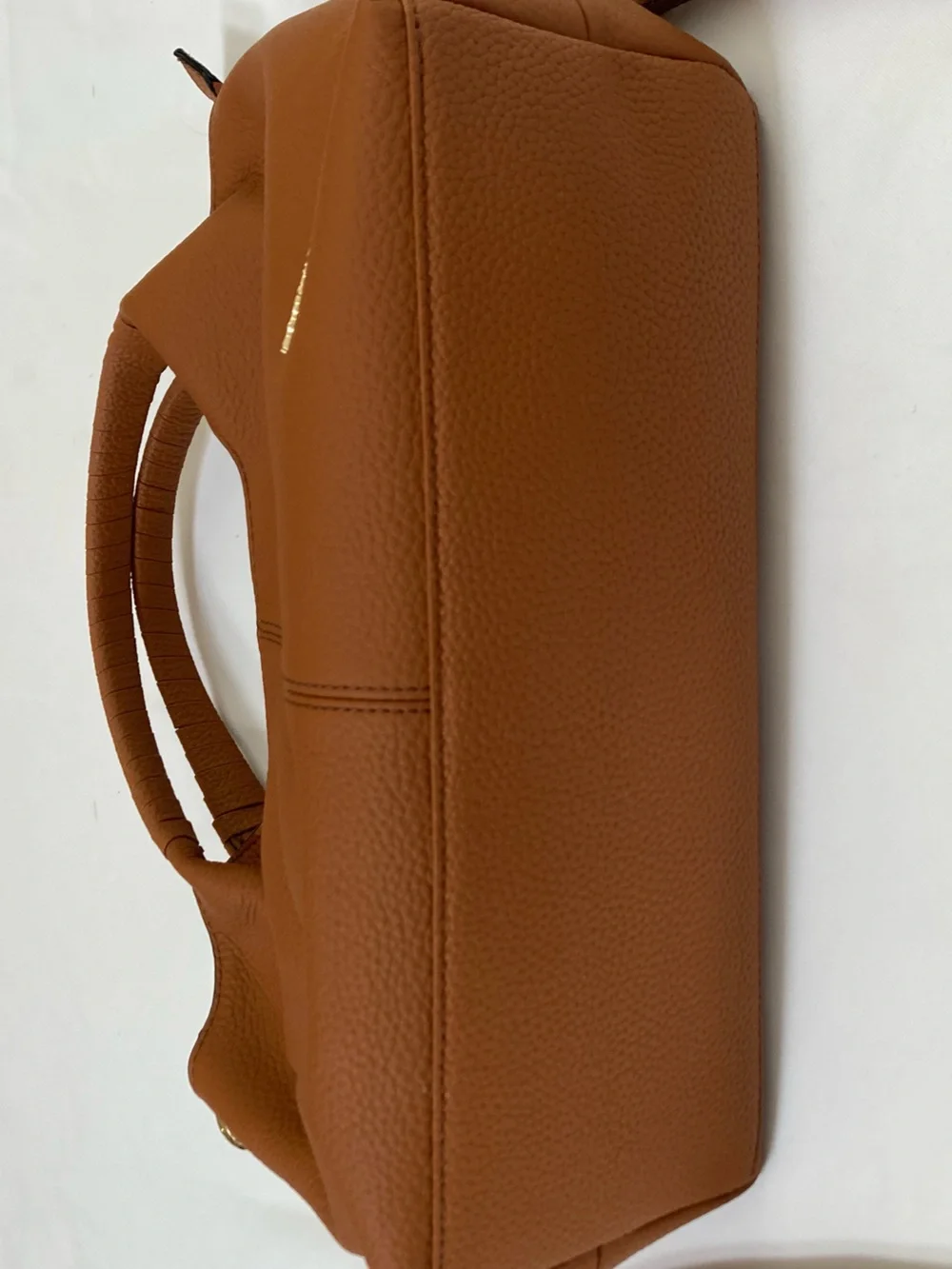 Bostanten Brown Leather Top-Handle Hobo Tote & Crossbody Bag